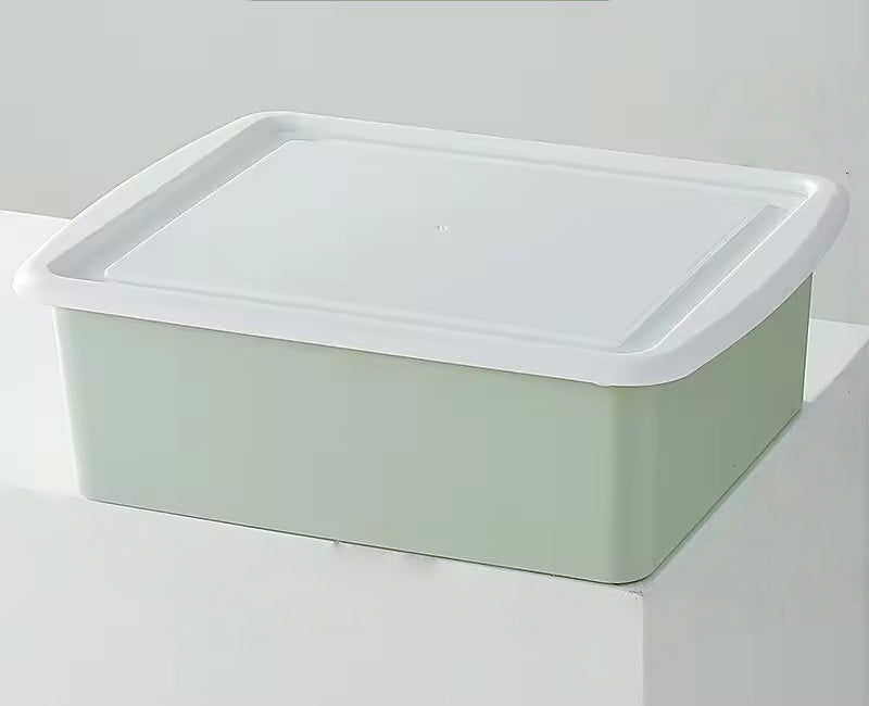 Eco-friendly Collapsible Plastic Storage Boxes with Lid 6L Multi-functional Home Clothing Organizers