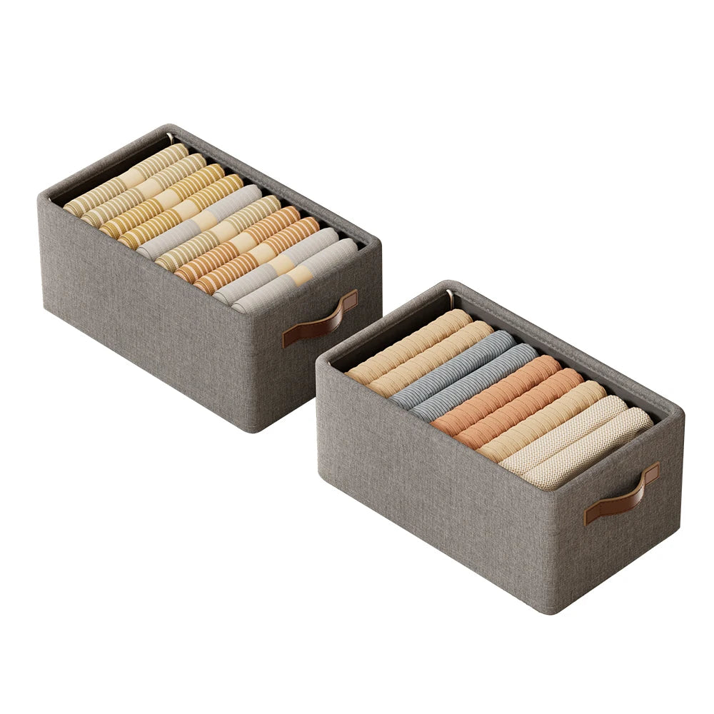 Modern Rectangle Foldable Wardrobe Storage Organizer Fabric Storage and Display Boxes for Warehouse Use