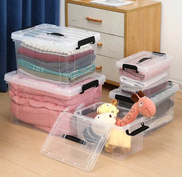 Large Capacity Household Transparent Storage Box Storage Organizer for Toys.clothes