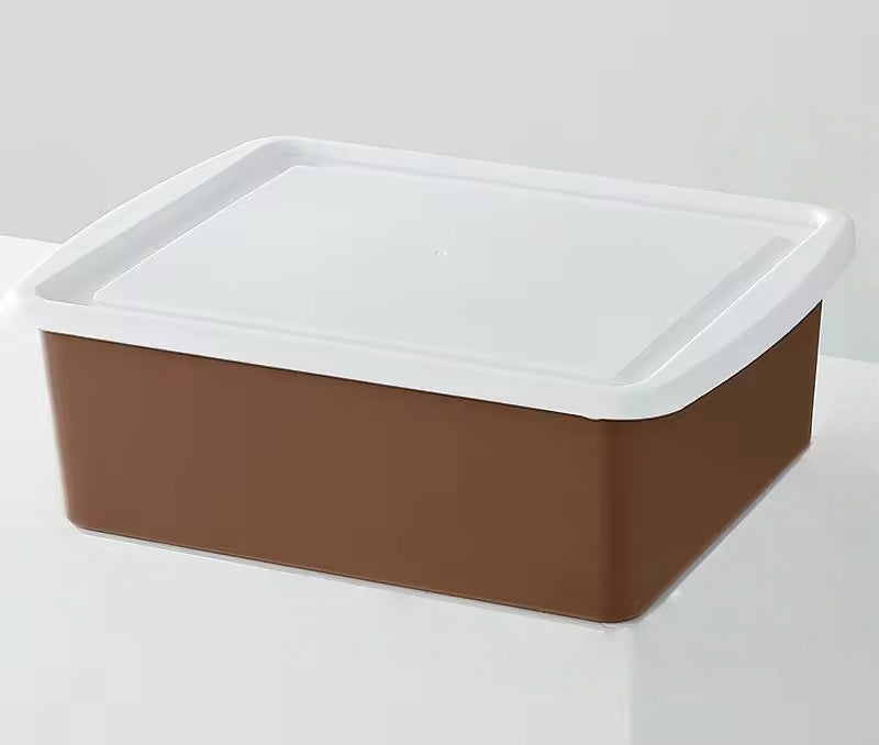 Eco-friendly Collapsible Plastic Storage Boxes with Lid 6L Multi-functional Home Clothing Organizers