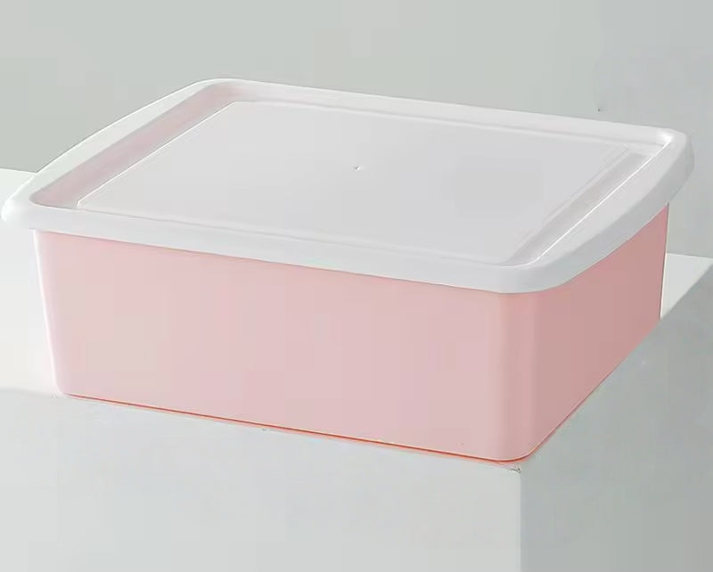 Eco-friendly Collapsible Plastic Storage Boxes with Lid 6L Multi-functional Home Clothing Organizers