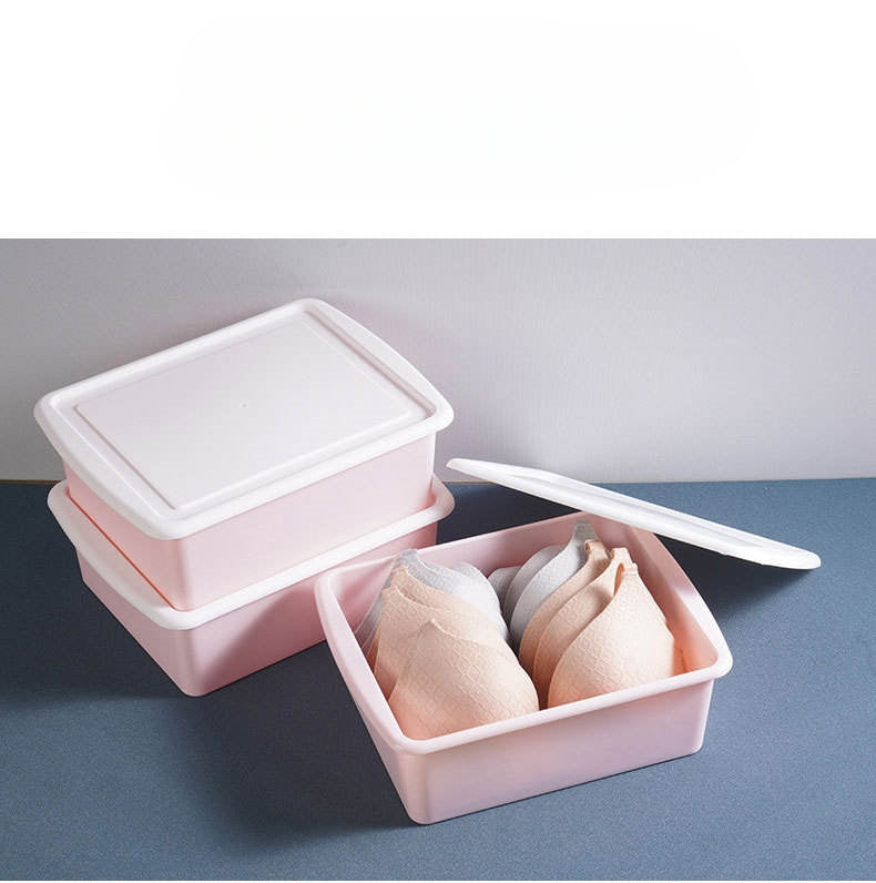 Eco-friendly Collapsible Plastic Storage Boxes with Lid 6L Multi-functional Home Clothing Organizers