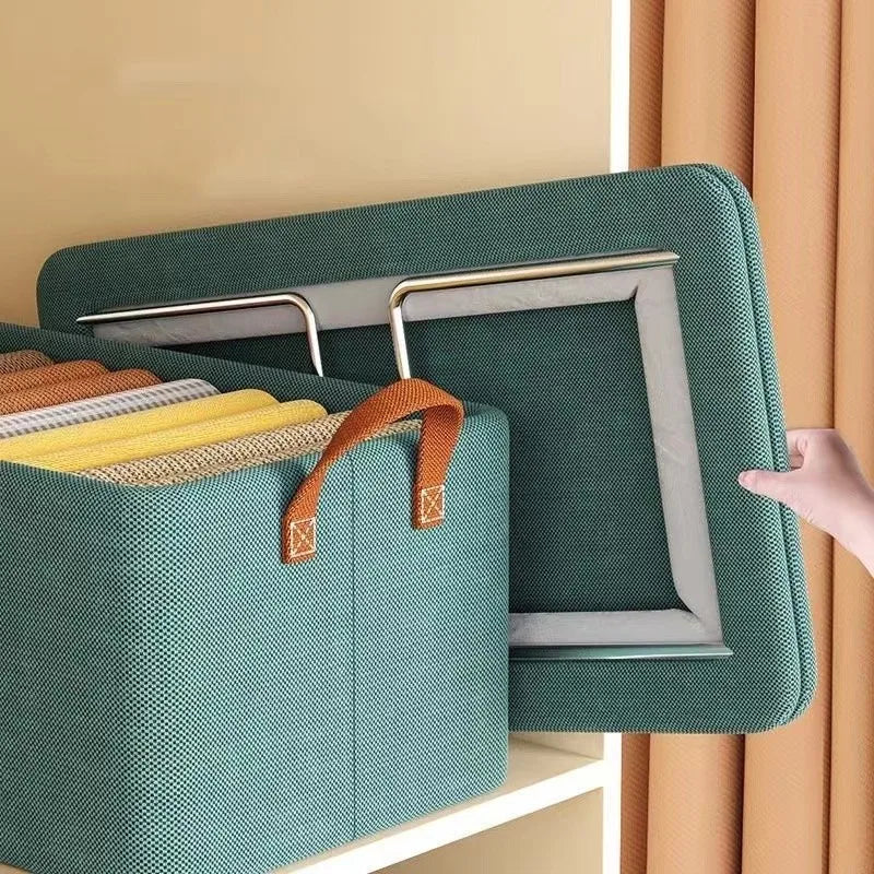 Clothes Storage Box Home Finishing Clothes Storage New Artifact Folding Moisture-proof Bedroom Wardrobe Storage Box