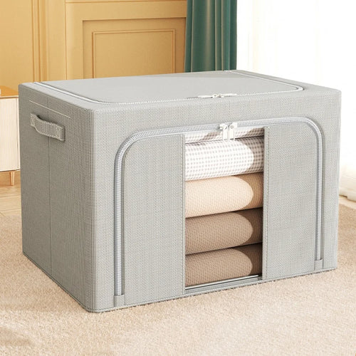 Big Capacity Closet Storage Bins Transparent and Visible Storage Box Foldable Portable Organizer