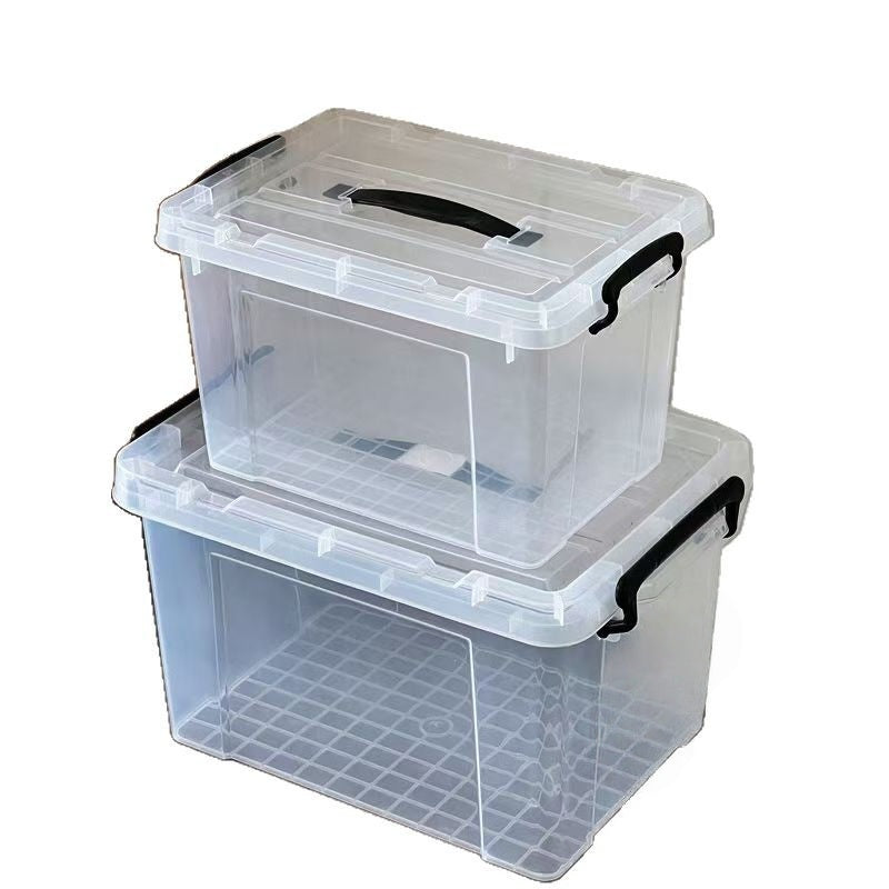Large Capacity Clear Storage Box Household Transparent Organizer for Toys and Clothes