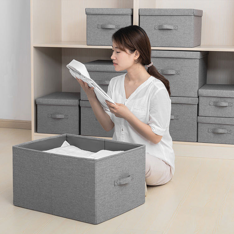 Fabric Storage Bin with Lid Storage Boxes for Shelves Closet Organizer Containers with Handles
