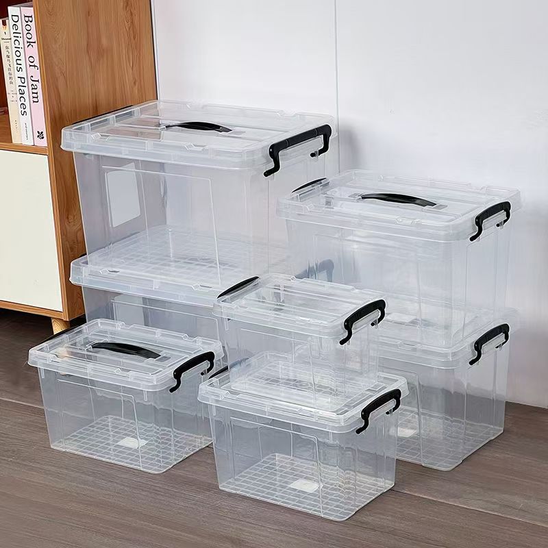 Large Capacity Clear Storage Box Household Transparent Organizer for Toys and Clothes
