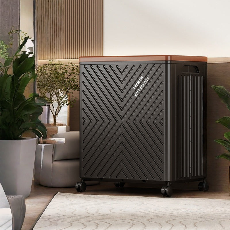 Trending Portable Foldable Plastic Storage Bin with Wheels for Clothing Organization