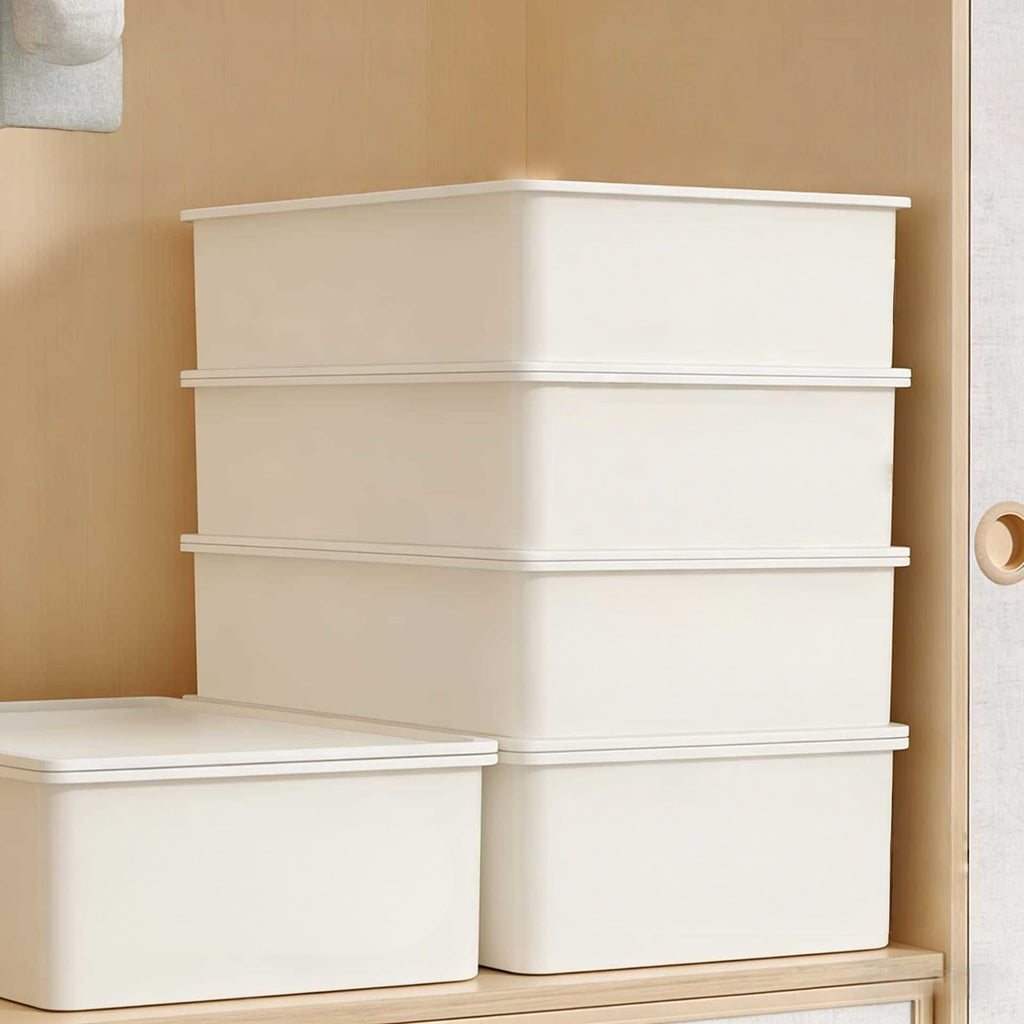 3-Layer PP Plastic Rectangle Storage Box Space-Saving Multifunction Clothing Organizer