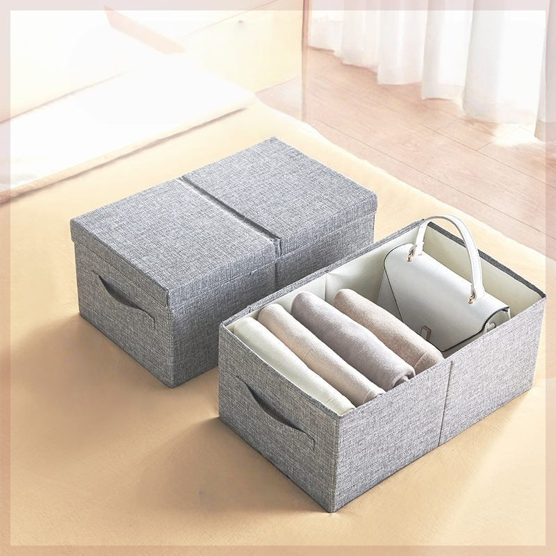 Fabric Storage Bin with Lid Storage Boxes for Shelves Closet Organizer Containers with Handles