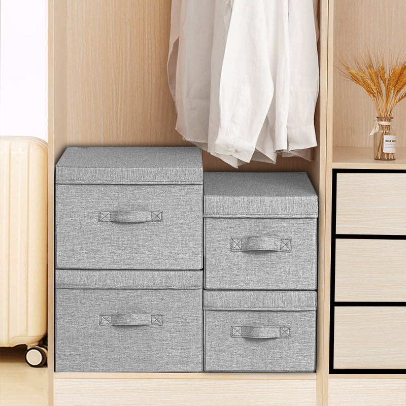 Fabric Storage Bin with Lid Storage Boxes for Shelves Closet Organizer Containers with Handles