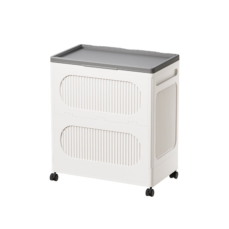 Upgraded Folding Storage Box Household Plastic Organizer Bin for Toys, Clothes and Sundries Storage