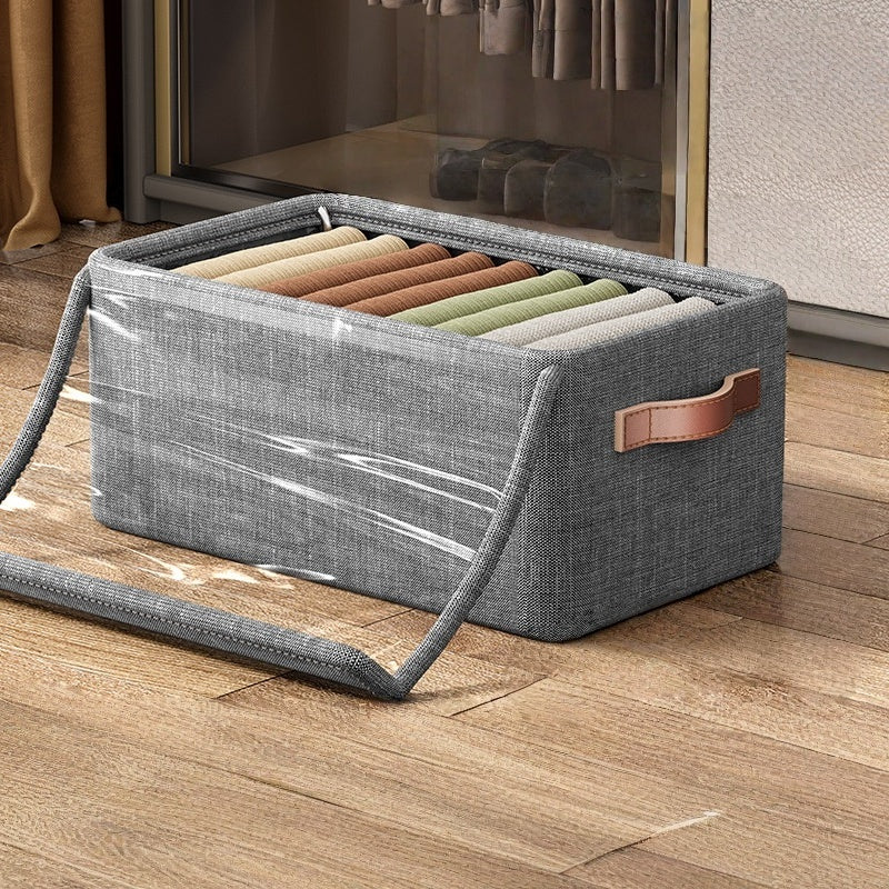 Sleek Rectangular Foldable Fabric Storage Organizer Wardrobe & Warehouse Display Boxes