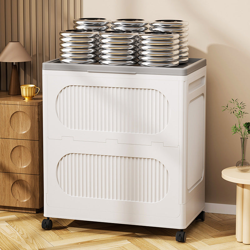 Upgraded Folding Storage Box Household Plastic Organizer Bin for Toys, Clothes and Sundries Storage