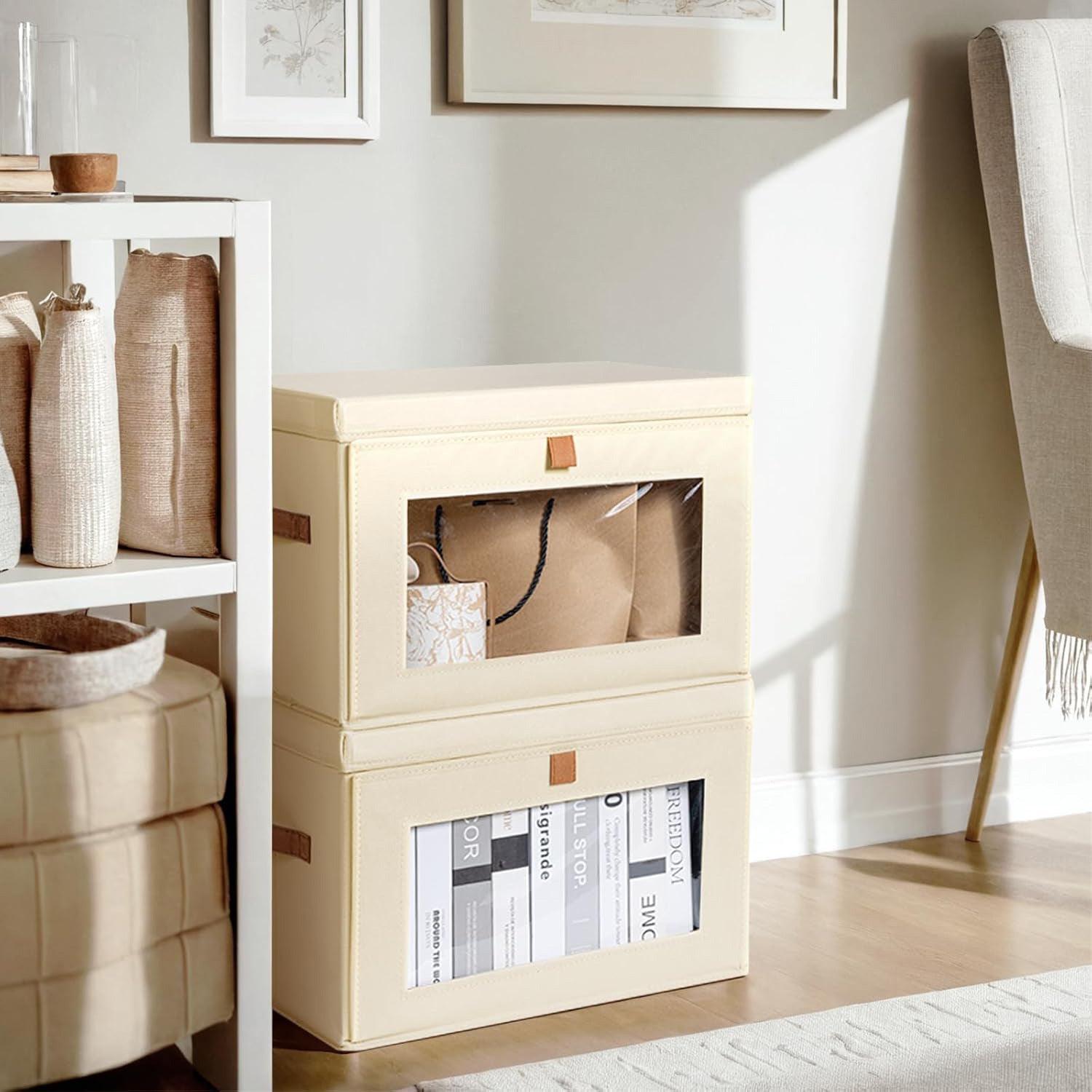 Oxford Fabric Storage Box Visible Storage Box. Household Large Capacity Storage