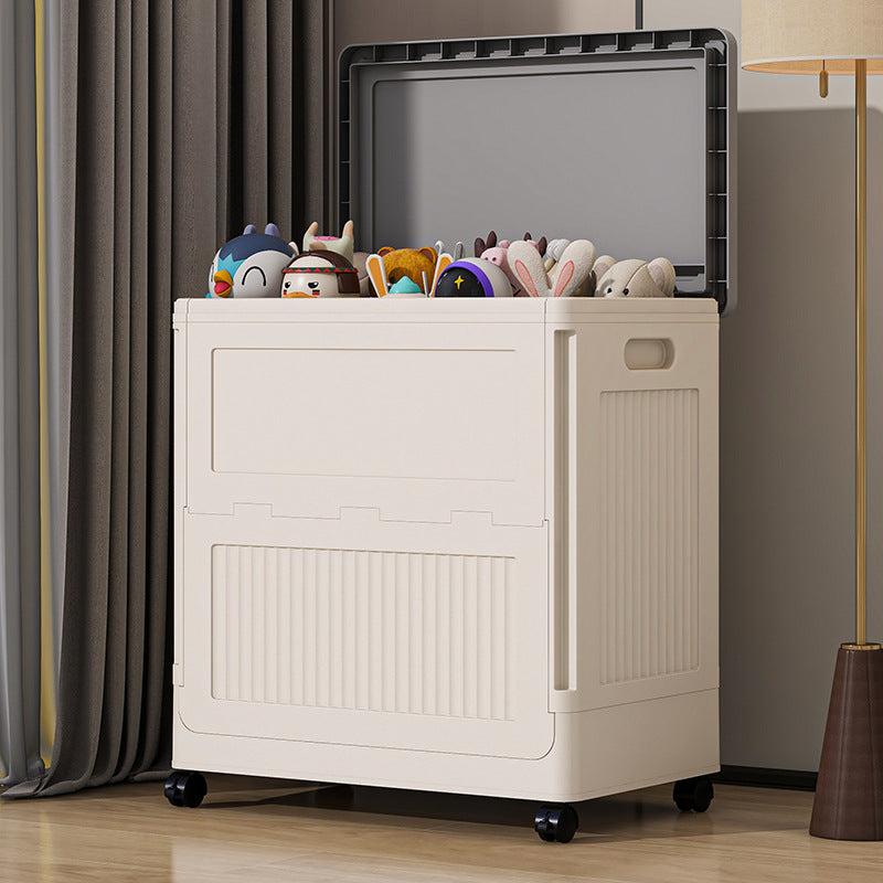 Upgraded Folding Storage Box Household Plastic Organizer Bin for Toys, Clothes and Sundries Storage