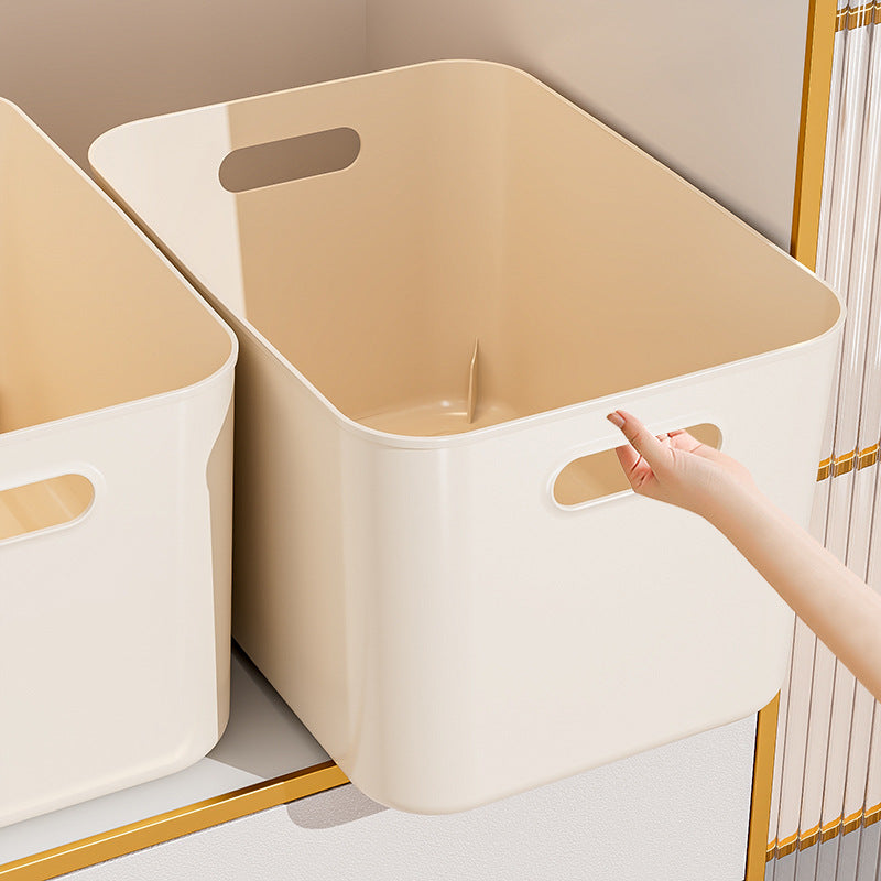 Plastic Storage Boxes with Lids for Home Use Desktop Wardrobe Clothing & Toy Organizing Household Bins