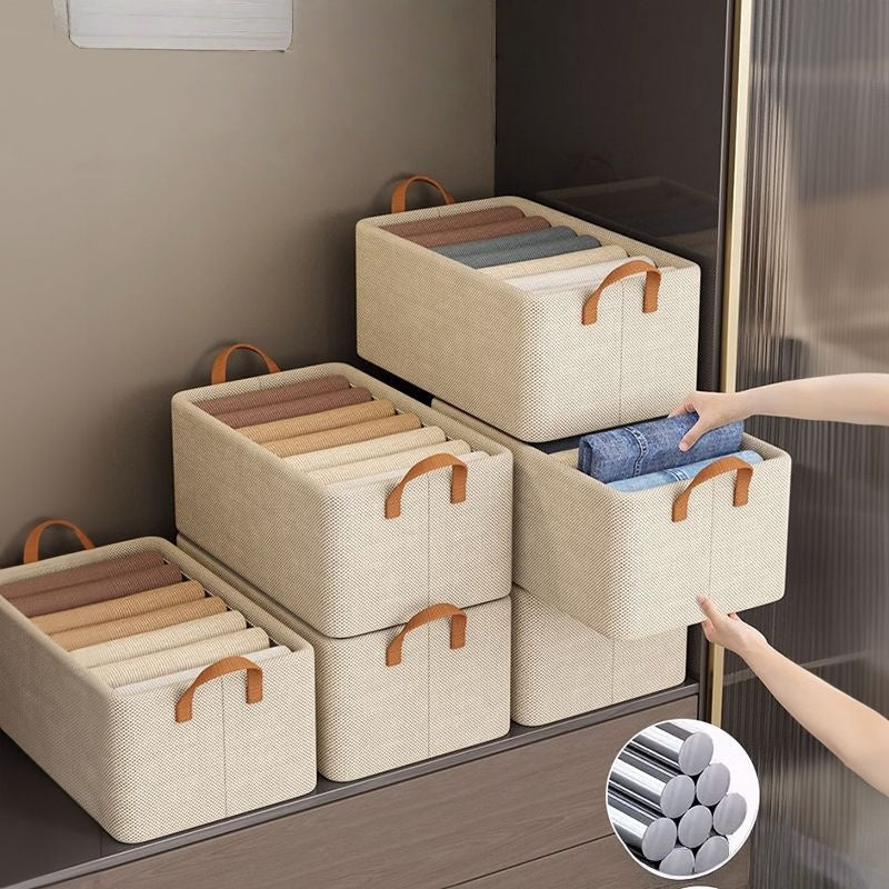 Foldable Clothes Storage Box Moisture-proof Home Finishing Organizer for Wardrobe
