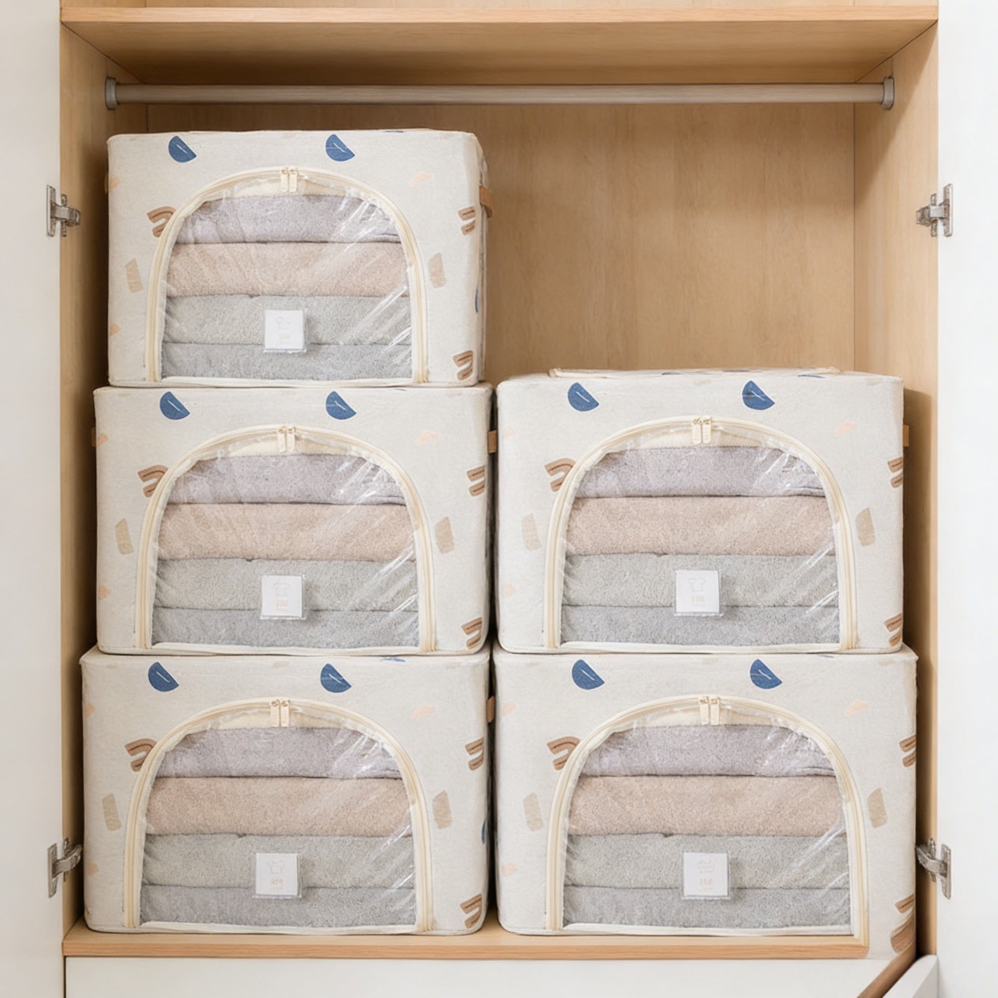 Foldable Clothes Storage Box Wardrobe Organizer for Home